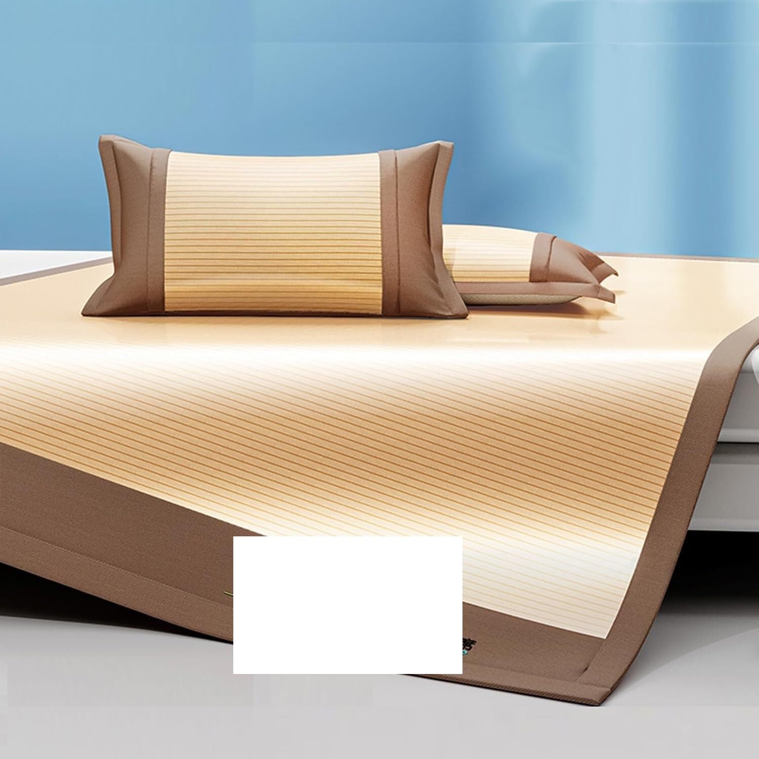 Surmatelas en soie glacée jaune 1,90x200cm pour stopper la sueur la nuit