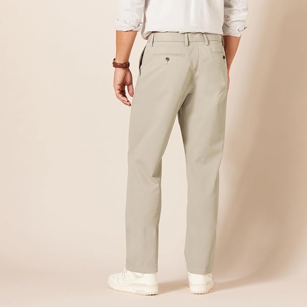 Amazon Essentials Amazon Essentials Men's Classic-Fit Wrinkle-Resistant Flat-Front Chino Trousers (Available in Big and Tall) in use