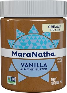 MaraNatha Creamy Roasted Vanilla Almond Butter No Stir - 12oz Jar, Premium California Almonds