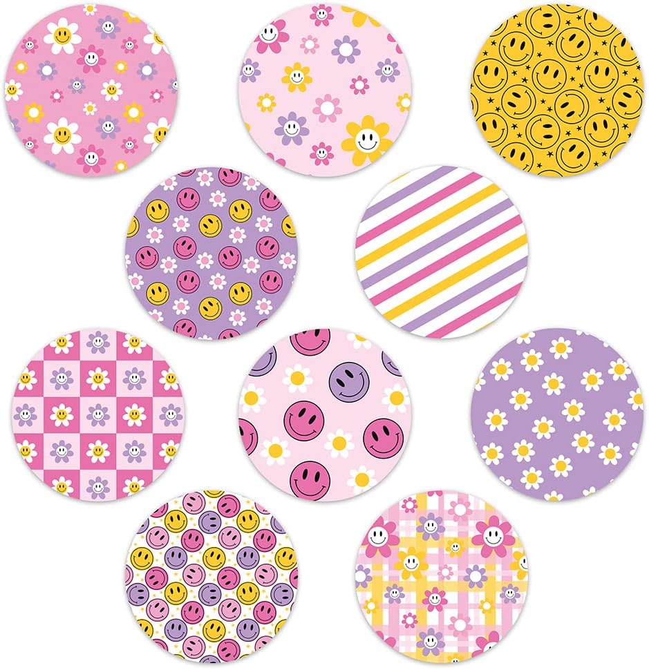 RockaDexAdhesive Patches - Compatible for Freestyle Libre Sensor, Custom-Designed Freestyle Libre Patches, Diabetic Supplies Mix 10 Pack Smiley (Full Circle NO Cut)
