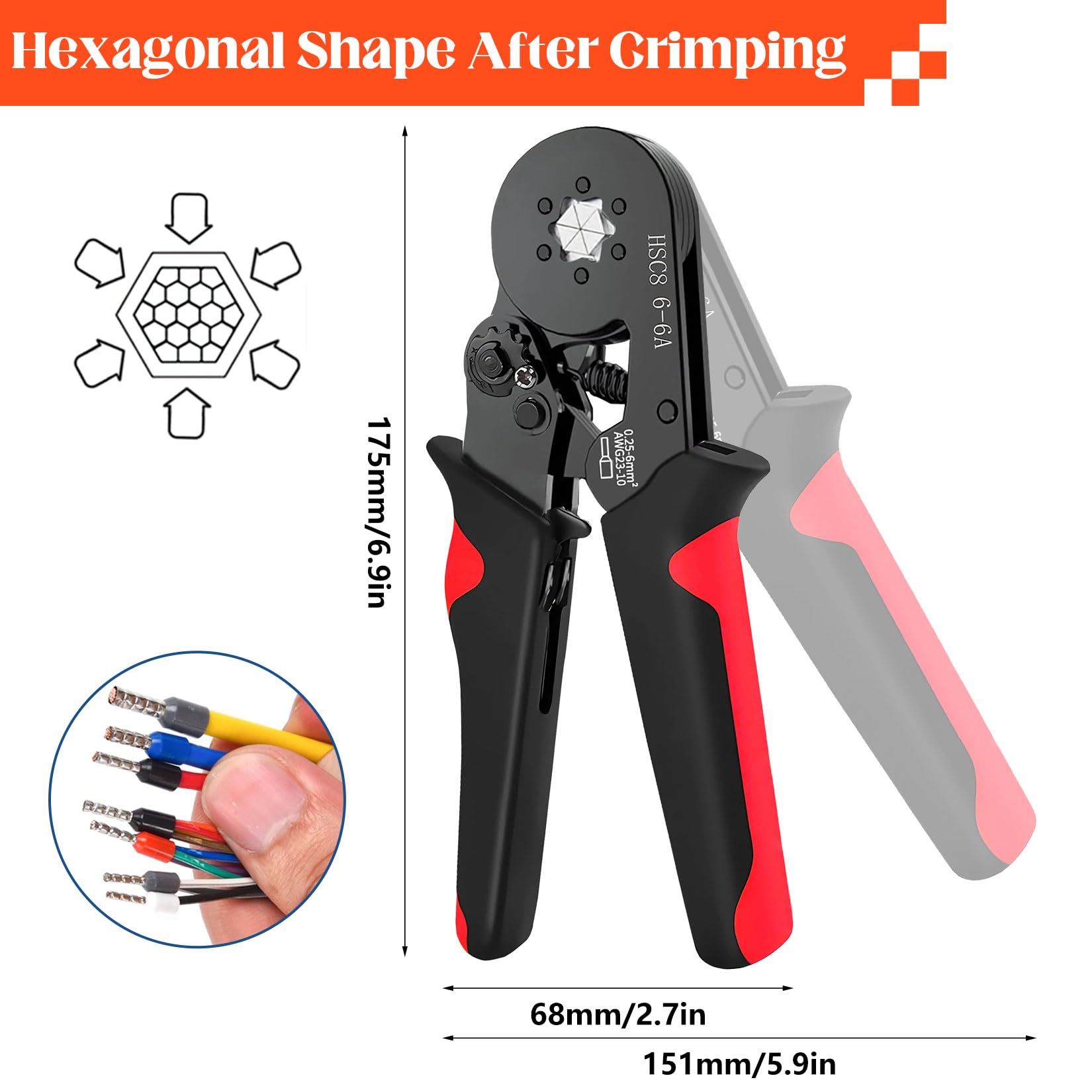 Pince à Sertir Professionnelle à Cliquet – 22cm, Sans Marque, En Métal