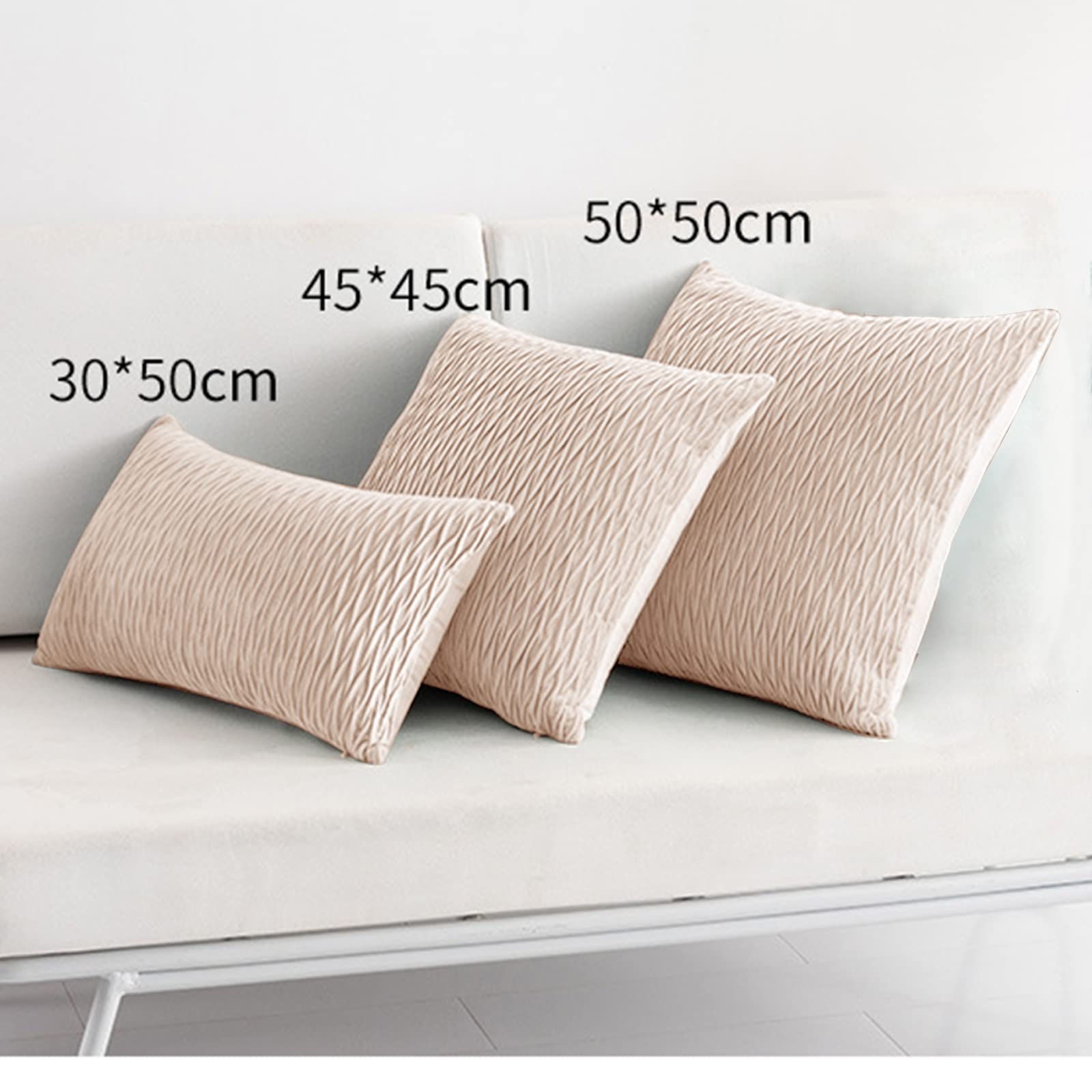 Set Di 2 Federe Per Cuscino In Velluto A Coste, 45x45 Cm. Colore Semplice, Morbide E Traspiranti. Ideali Per Divano, Camera Da Letto O Come Decorazione. Lavabili In Lavatrice. Modello 517-0367.