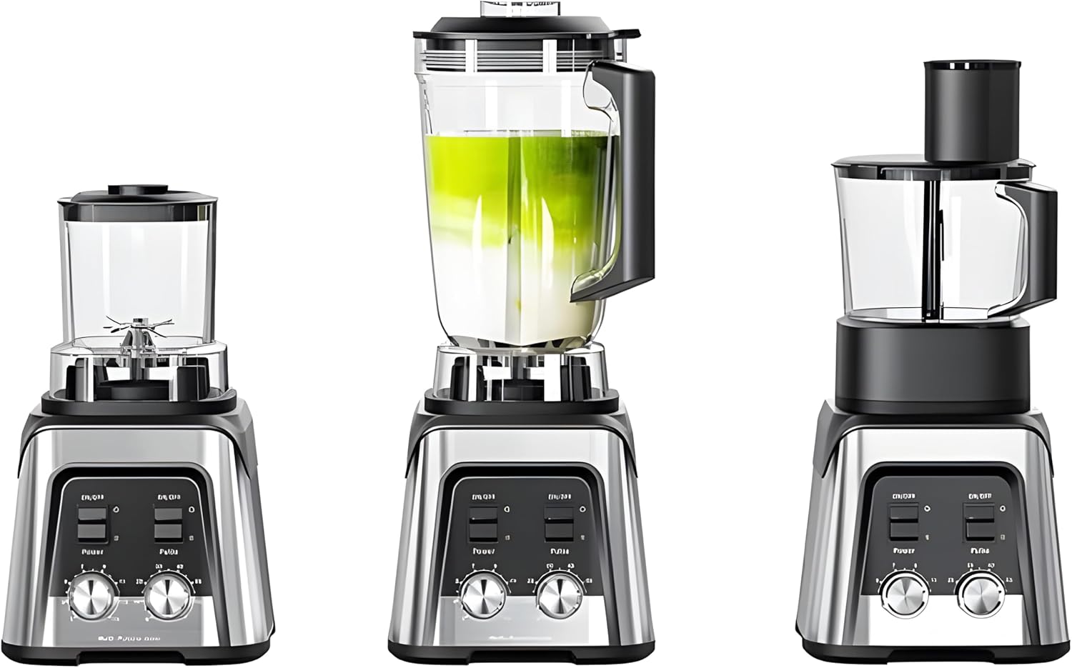 3-in-1 Professional Stainless Steel Kitchen Food Processor, Mixer, Juicer and Blender for Food and Fruit Processing - Image 1 of 7