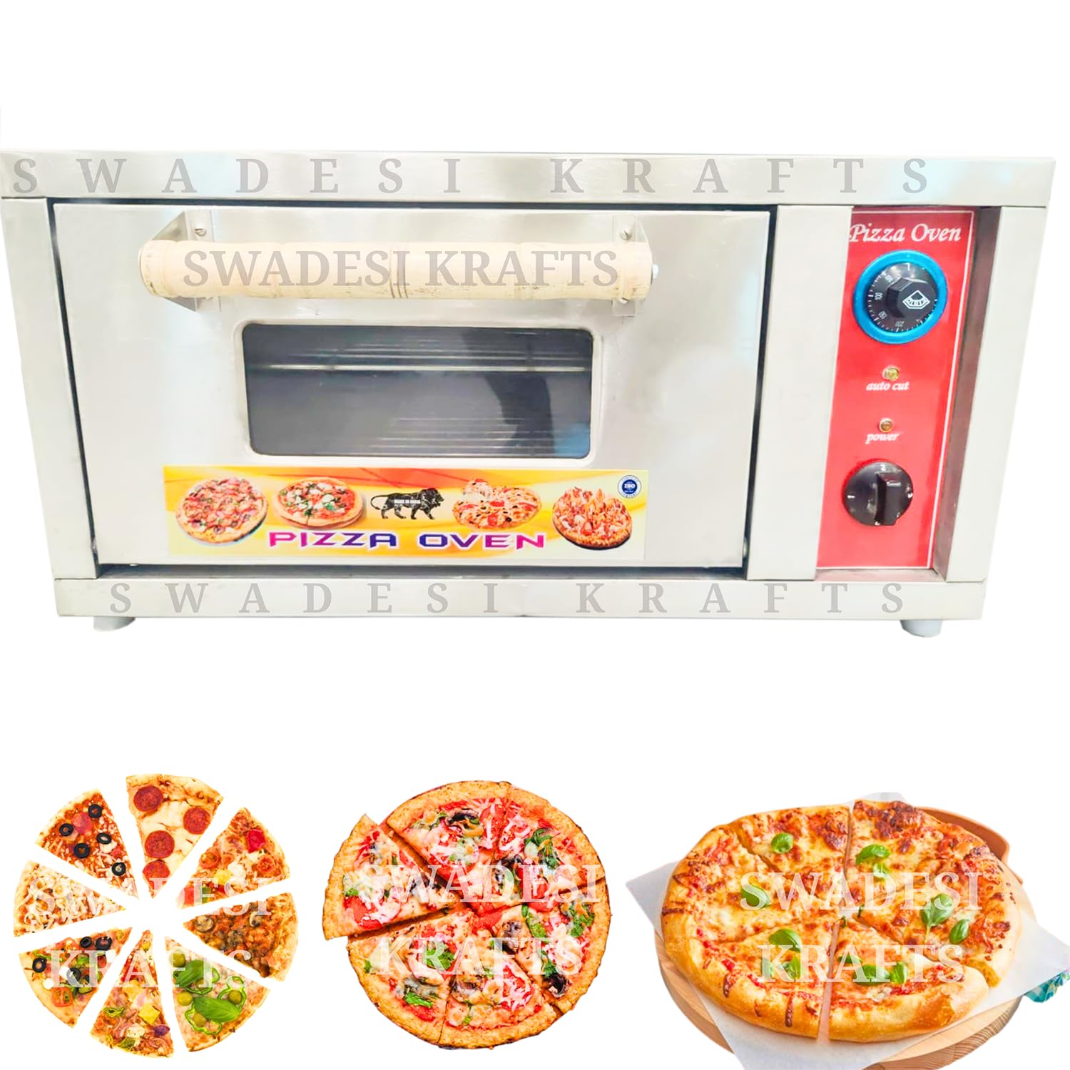SWADESI KRAFTS stainless steel 202 pizza oven commercial use with 3500 watts, 18” x 18” inch, 8 pizza – 8-inch, best pizza oven size 22”x30” inch (LXW) and 18” inch height, its use crispy up pizza-image-30