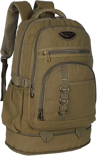 mochila de lona masculina camping resistente pesca viagem 50 litros grande