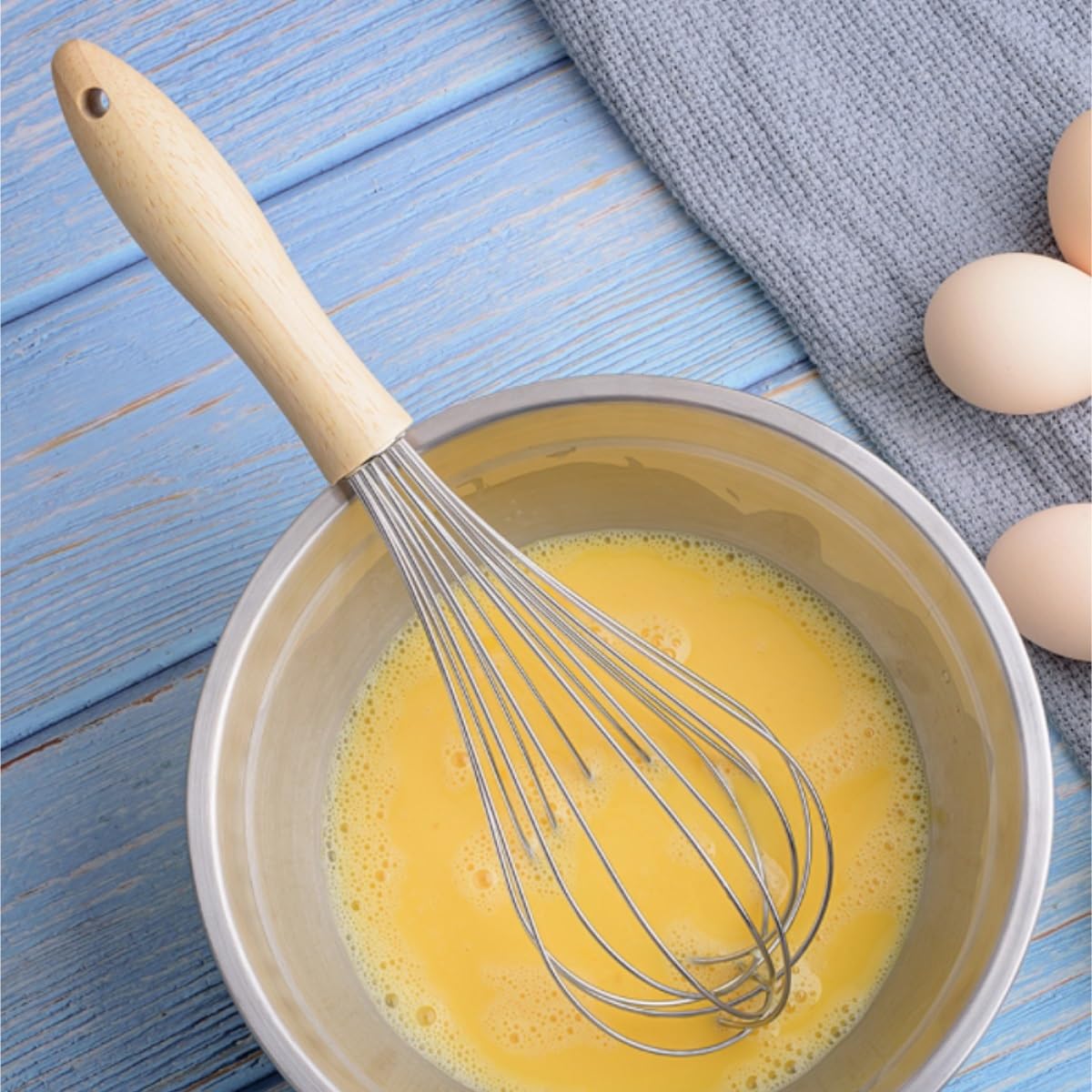 Varillas de Batir para Cocinar Batidor De Huevos Manual, Utensilios De Cocina For Huevos, Burbujeador De Latte, Herramienta For Mezclar Masa For Hornear Huevos, Espumar, Batir
