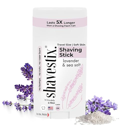 Miniatura 9 de Shavestix - Crema de afeitar en barra de 2.75 onzas  Artículos de tocador de tamaño de viaje para mujeres  Maquinillas de afeitar a base de leche de