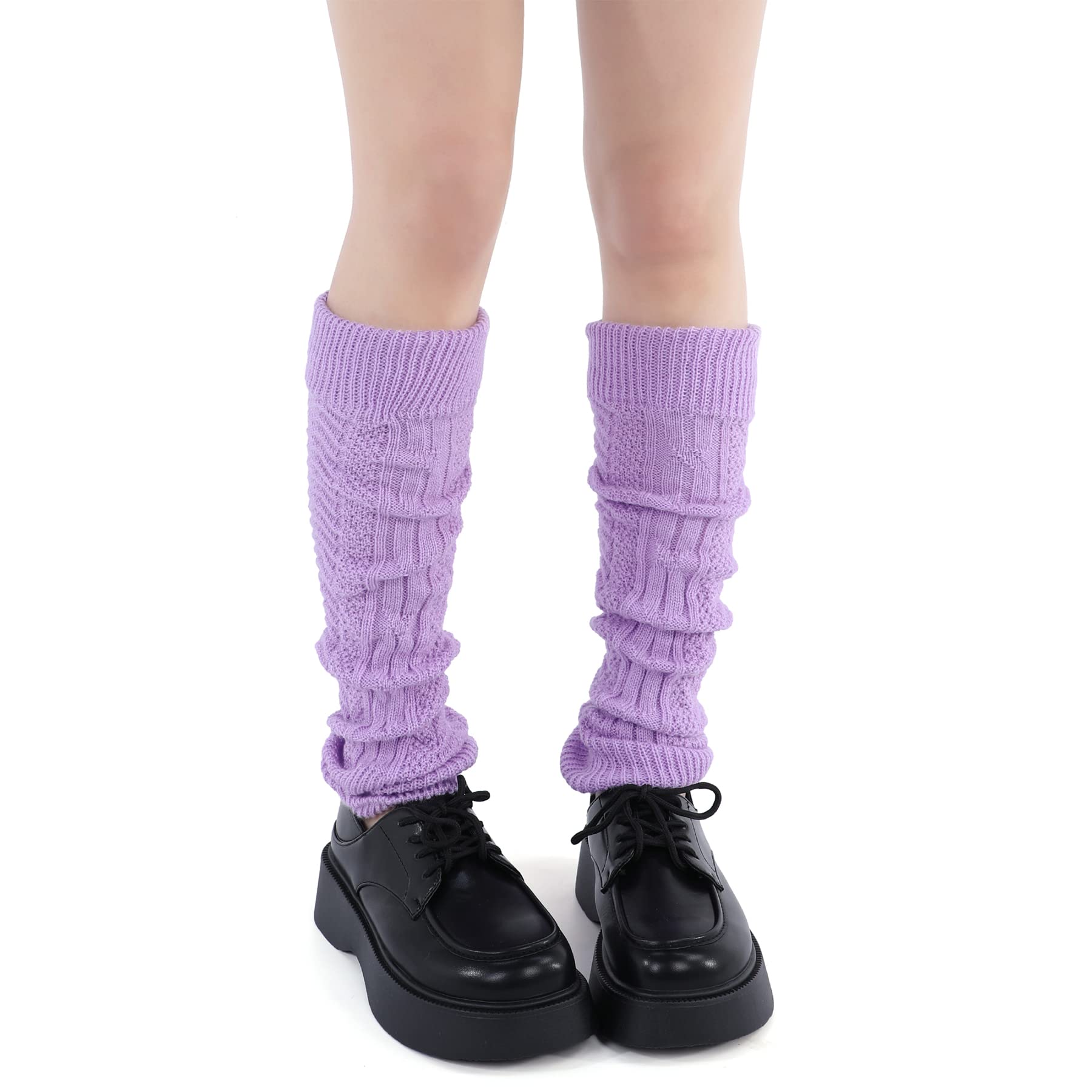 Zando Leg Warmers For Women & Girls - Cute Soft Kawaii Y2K Casual Leg Socks For Goth & Gyaru & Harajuku Halloween Accessories