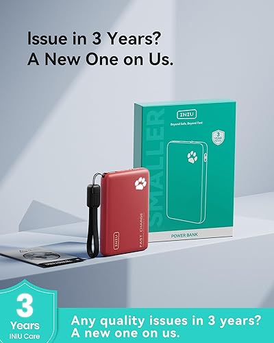Miniatura 5 de INIU Cargador portátil, ultra delgado de 10000 mAh 45 W PD Power Bank, mini batería de carga rápida, batería de viaje de viaje familiar esencial