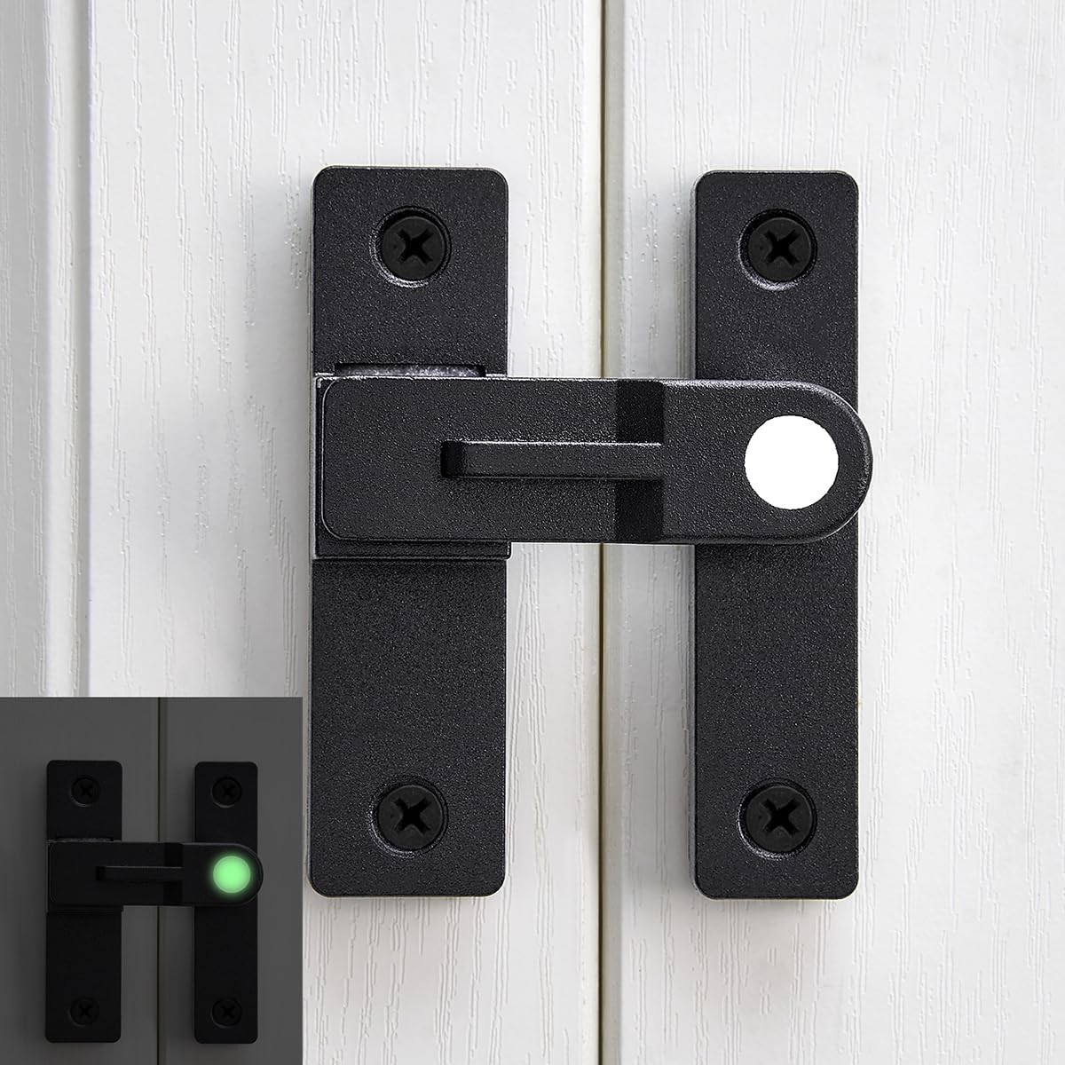 3 Packs Gold Flip Barn Door Lock - 180 Degree Barn Door Lock Privacy Latch - Zinc Alloy Security Latches for Barn Doors, Windows, Garden Gates, Cabinets, and Sliding Doors