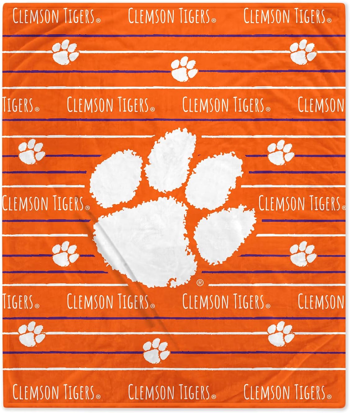 Officially Licensed NCAA 50" x 60" Logo Stripe Flannel Fleece Blanket