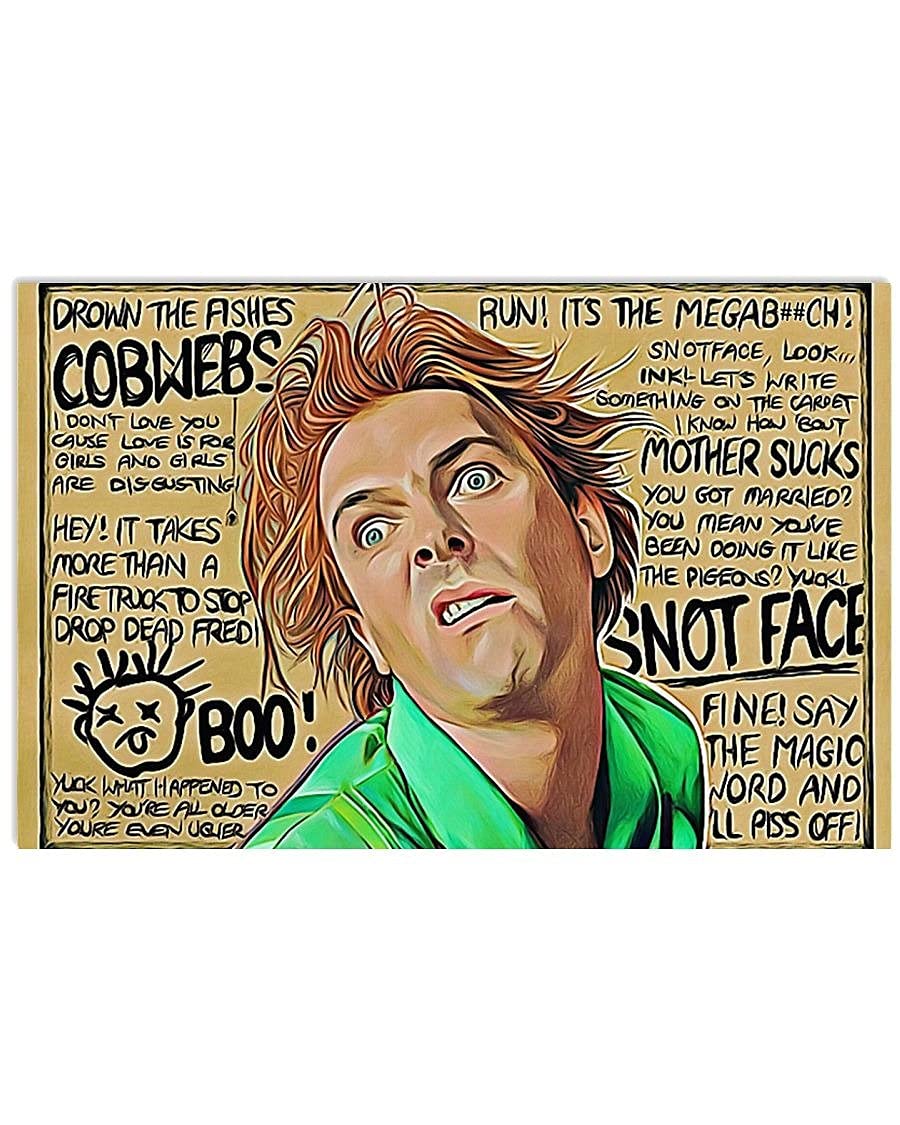 Krouterebs New Drop Dead Fred Drown The Fishes Cartoon Metal Tin Sign for Home and Kitchen Bar Man Cave Cafe Garage Wall Decor 12x8 Inch