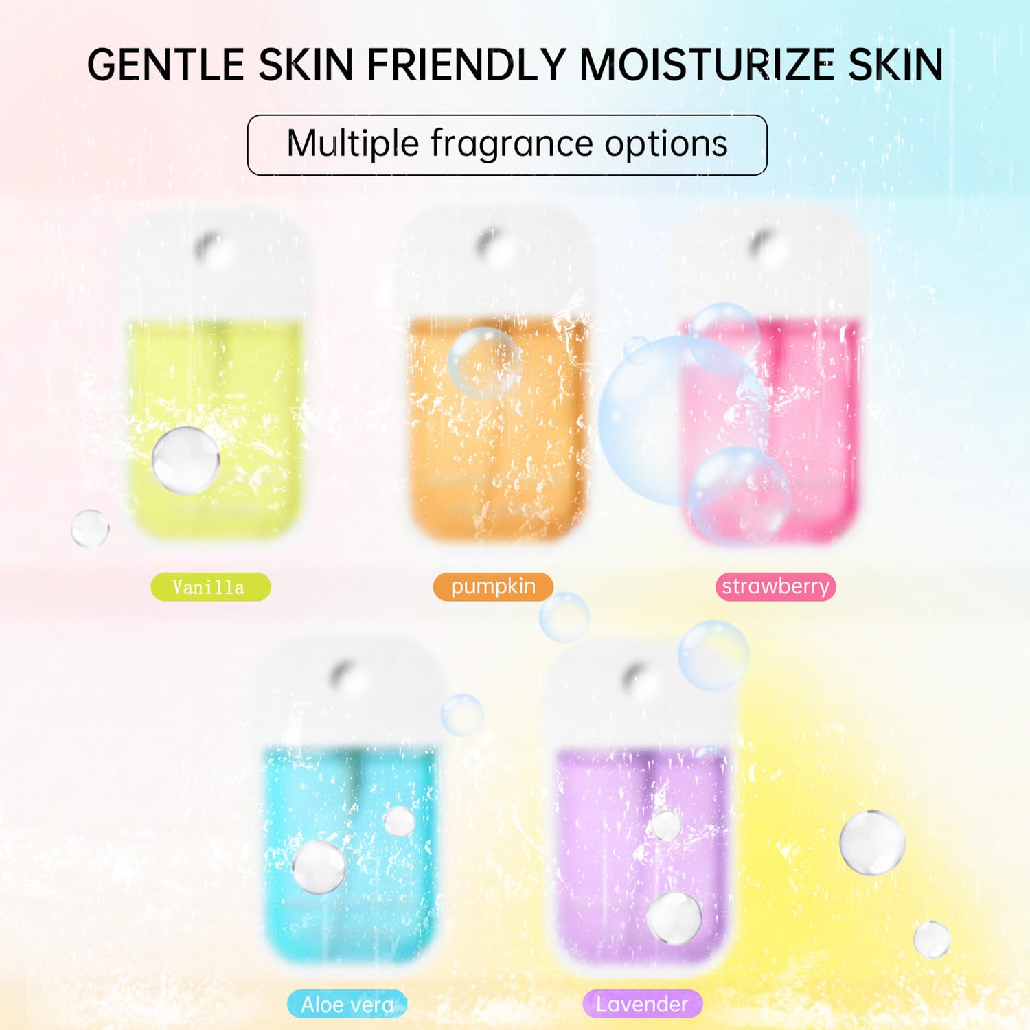 New 5 Pcs Moisturizing Hand Sanitizer,Portable Power Mist Quick-Dry Travel Size,Skin Moisturizer Tightens(5 Scents,1.3 Fl Oz) - Image 3