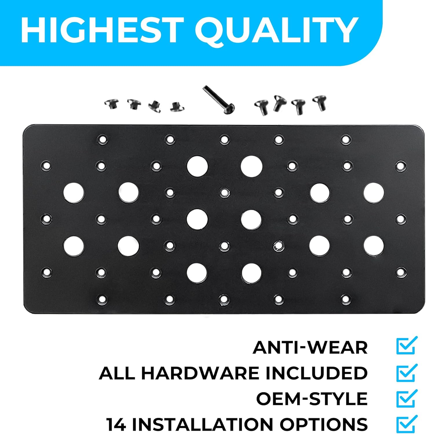 Front Bumper Tow Hook License Plate Mount Bracket for Subaru BRZ Scion FR-S 2017-2023 , Plate Holder Set w Unique Screw Bolts & Black Screw Caps, License Tag Mounting Kit, Car Accessories