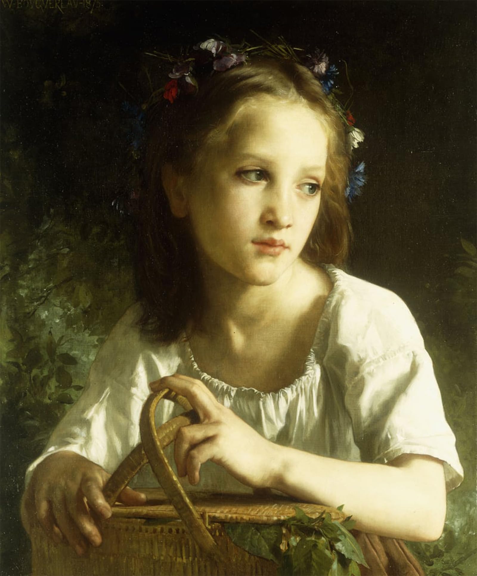 SERENDIPITP Abstract Painting Mural Print Picture Wall Decor Painting the Goose Girl by William Adolphe Bouguereau Vintage Wall Artwork for Home Decor 60x90cm