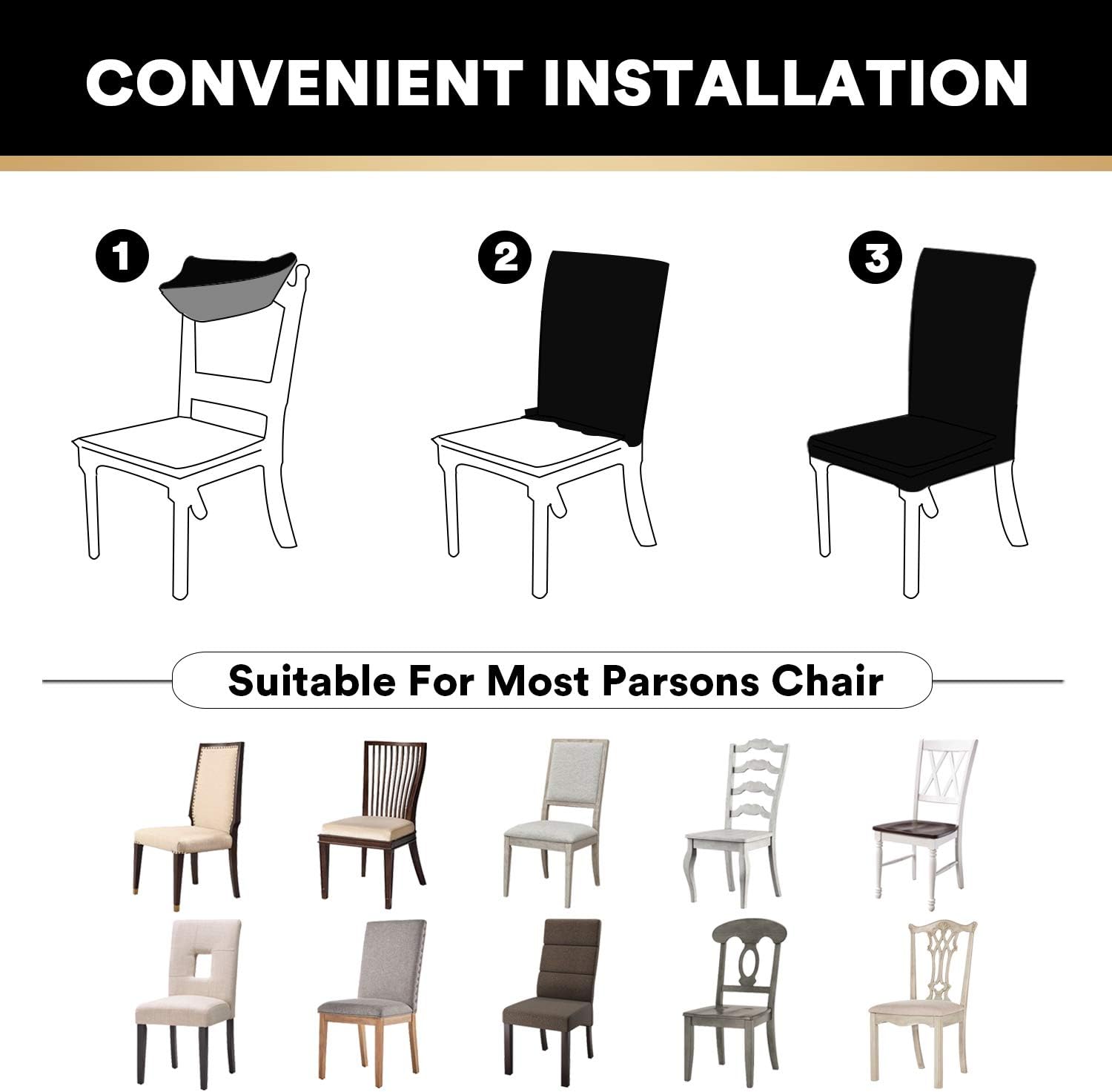 Flаѕh Dеаlѕ - 80% оƒƒ Stretch Dining Chair Covers Set of 2 Parson Chair Covers for Dining Room Chair Slipcovers Chair Protectors Covers, Feature Textured Checked Thick Jacquard Fabric, Biscotti Beige