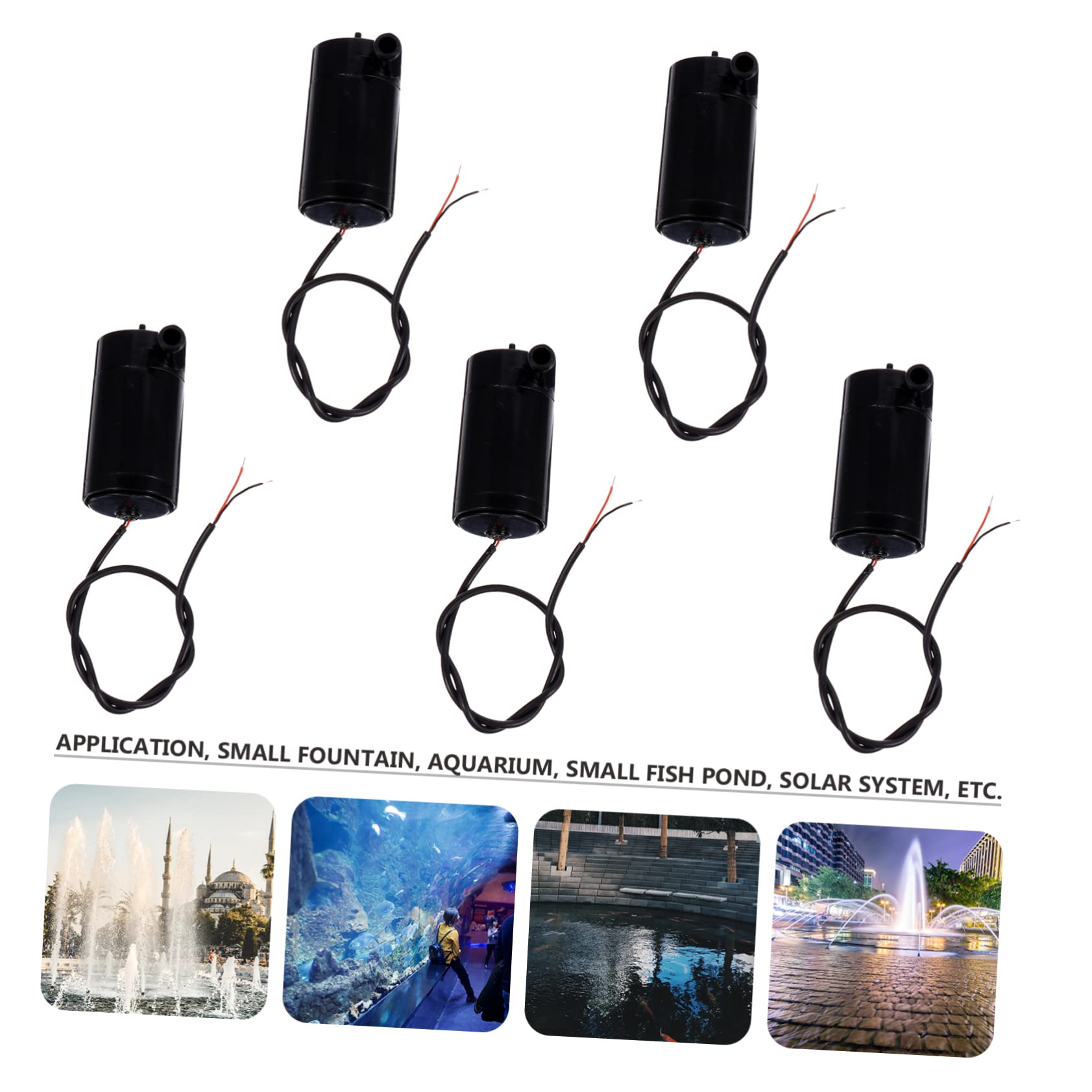 ifundom 5Pcs Water Pump for Aquarium Durable Low Noise Mini Submersible Pump Efficient Water Circulation for Fountains Fish Tanks Compact Design Easy Installation