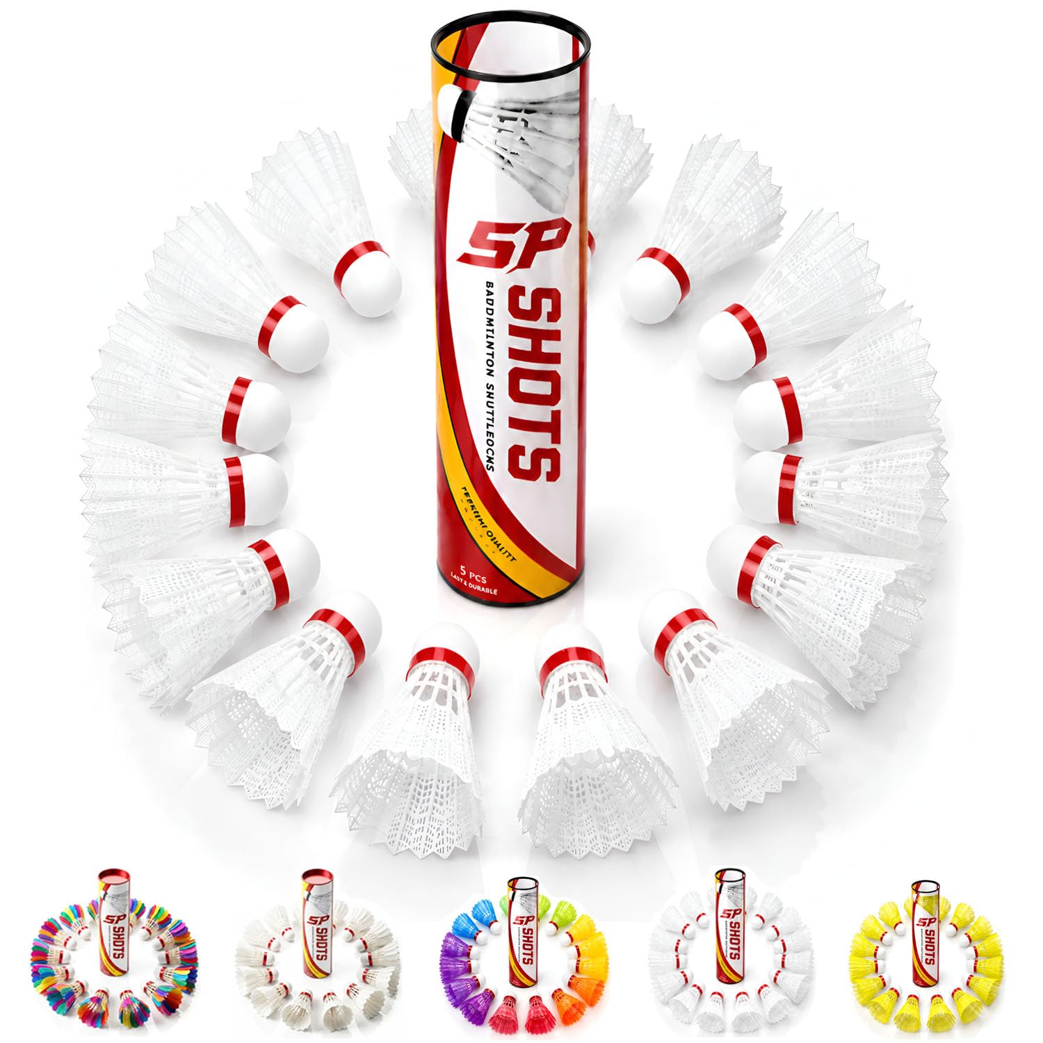 SAI PRASEEDA White Badminton Shuttlecocks | Pack of 6 | Durable Lightweight Nylon Shuttlecocks for Indoor, Outdoor Play, Practice & Training-image-28