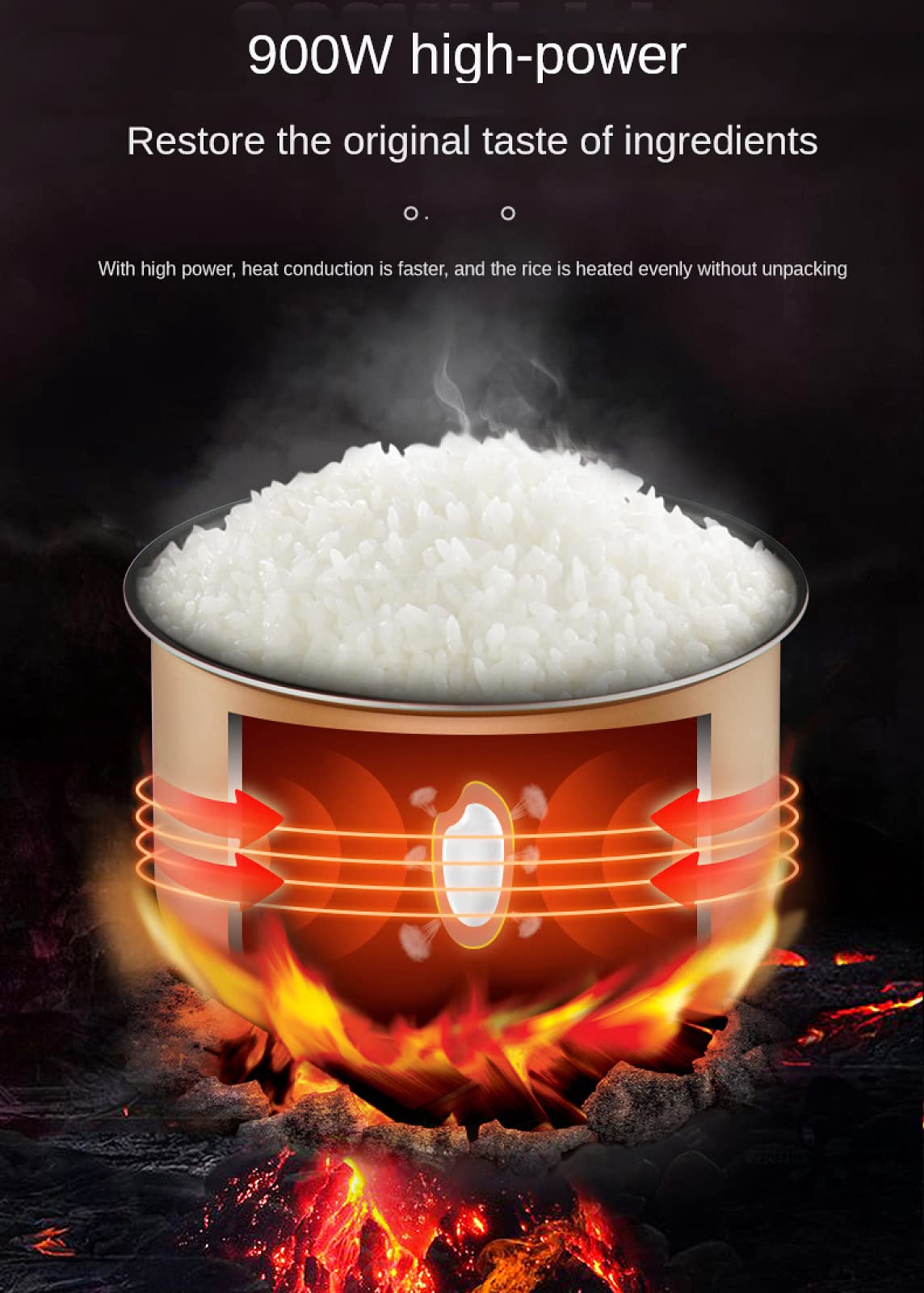 Olla arrocera 8 Tazas sin cocer, 5L arrocera, arrocera portátil para 2-10 Personas, arrocera, multicocina para arroz Integral, arroz Blanco, quinua