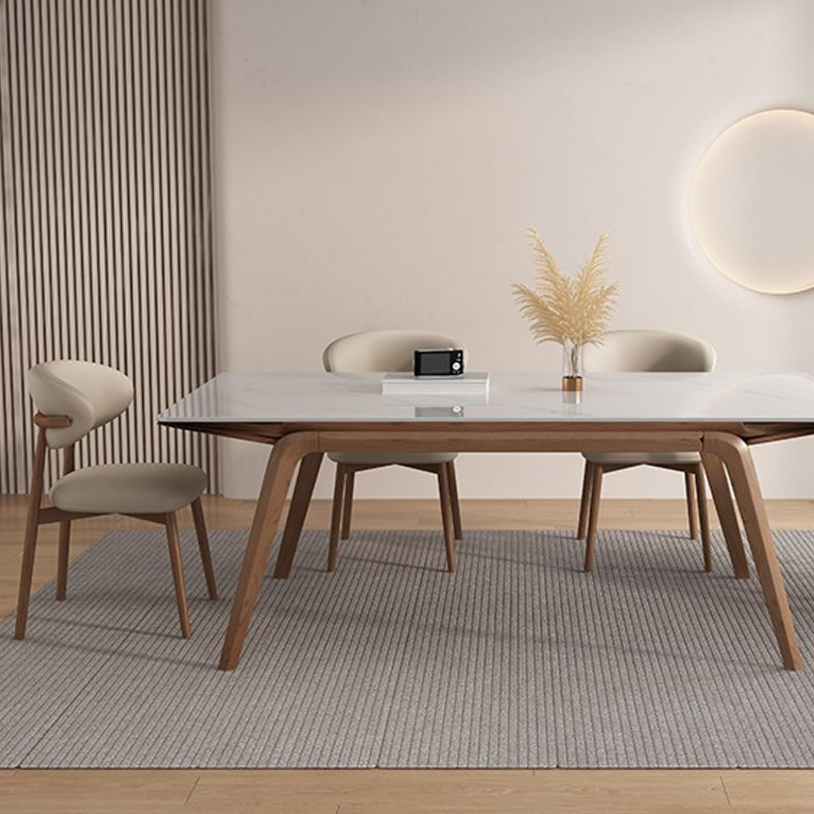 Nowoczesne krzesła do jadalni, zestaw 4 sztuk, tapicerowane, zakrzywione oparcie, solidne drewniane nogi, stylowy czarno-biały design - idealne do kuchni i salonu