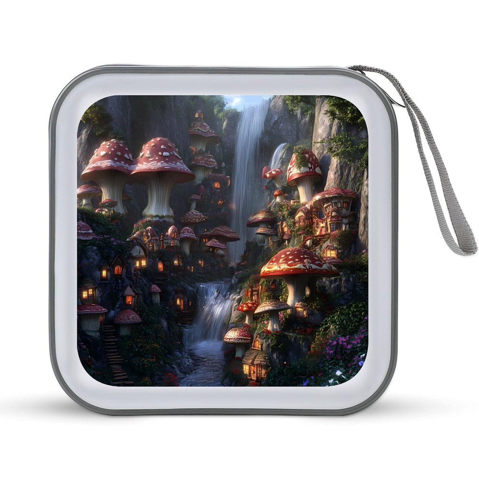 Mushrooms Forests CD Case Portable DVD Holder Storage Organizer for Home Travel
