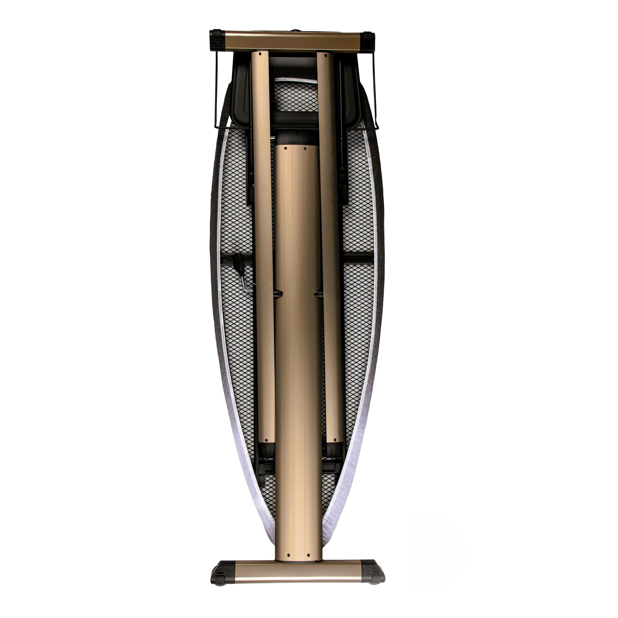 GoldVIP Table à Repasser Grande et Professionnelle | 130x47 cm | Pliable, Robuste et Stable | Hauteur Réglable | roulettes | Surface XXL Large | Aluminium | Idéale Centrales Vapeur | Fabriquée Europe