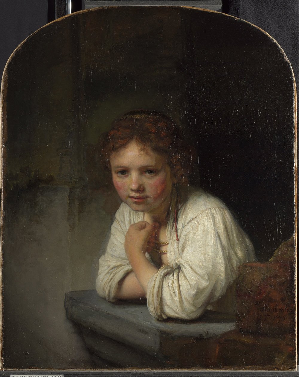 Rembrandt Girl at a Window affiche grand format pour sublimer un salon chaleureux