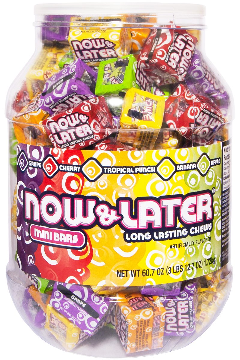 Now and Later Original Chews, 60 Ounce Jar