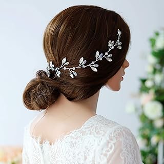 Yean Bride Wedding Headband Silver Rhinestones Bridal Hair Vine Hair Accessories for Women and Girls