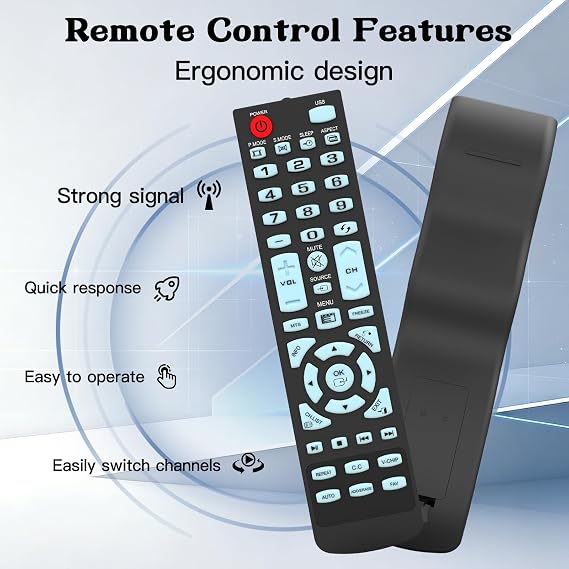 Replacement Universal Element TV Remote for All Element LED LCD Smart TV