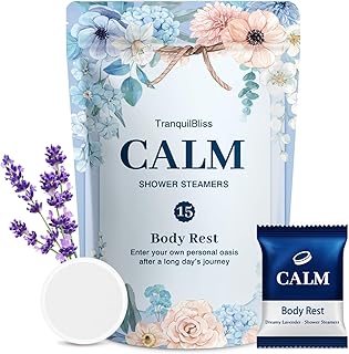 Shower Steamers Aromatherapy - 15 Pack Shower Bombs with Lavender Essential Oils, Self-Care Christmas Gifts Stocking Stuffers for Women, Stress Relief & Relaxation Birthday Gifts for Women and Men