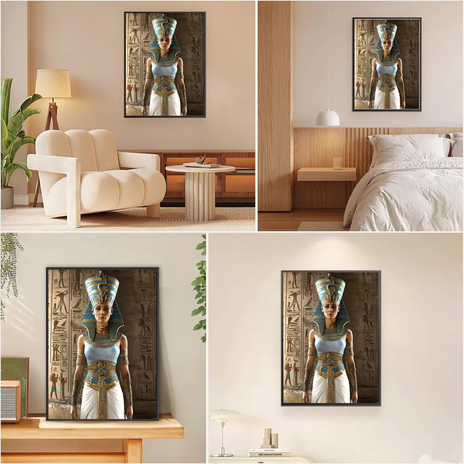 Diamond Painting Ägypten, Frau Diamond Painting Erwachsene 5D Runder Full Drill Diamond-painting, DIY Bastelset Kreativ Set für Erwachsene, Crystal Art Home Wand Dekor, Geschenke 60x80cm, Model871