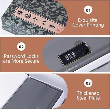 Book Safe Combination Lock Chinoiserie Book Safe Storage Box