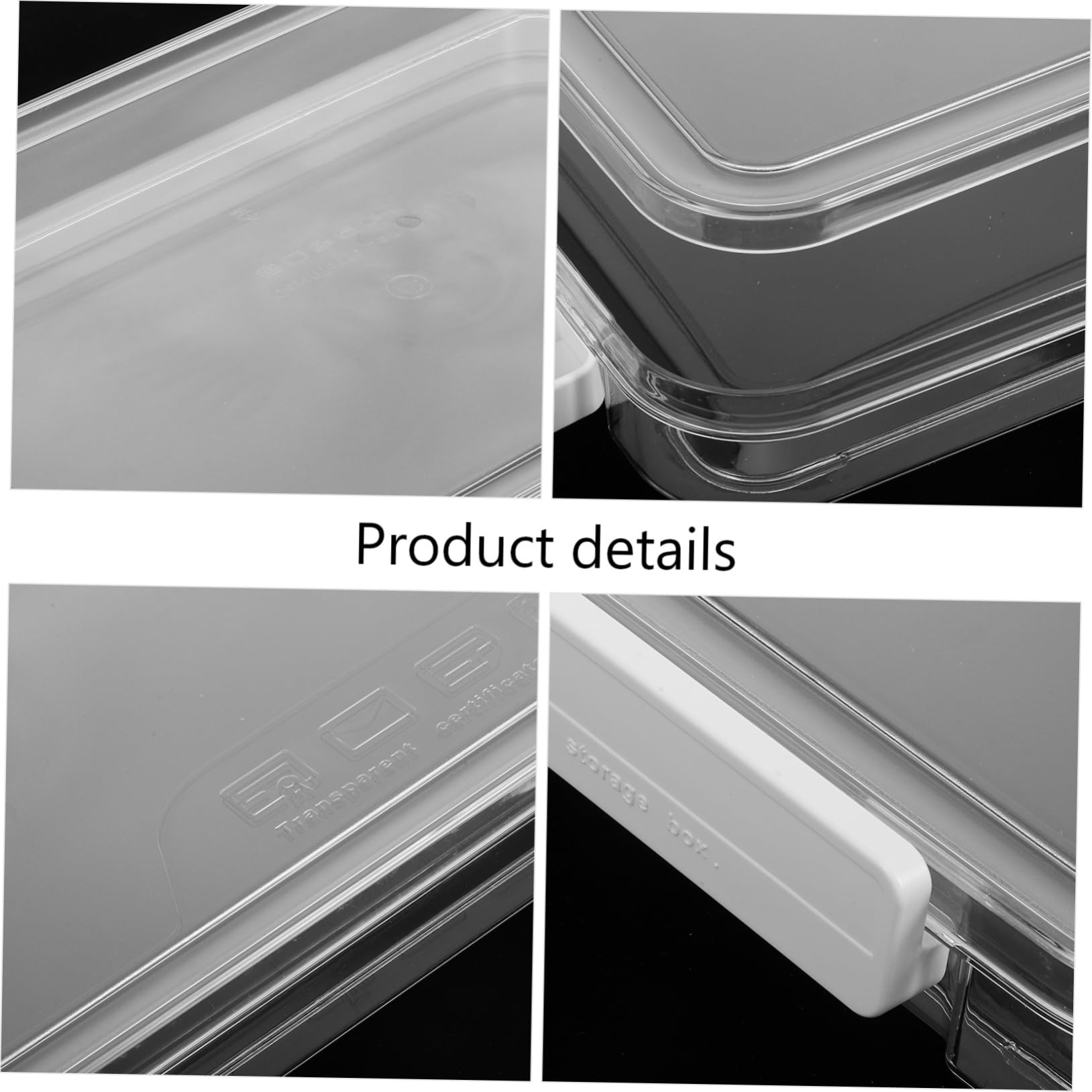 2 Stück-pack Transparente Dokumentenboxen aus Pet und Abs mit Deckel | Archivierung und Aufbewahrung, Großes Fassungsvermögen, Schlichtes Design in Weiß