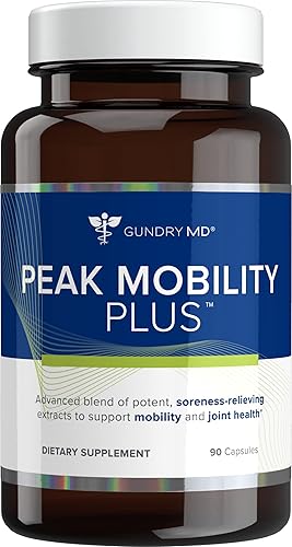 Gundry MD® Peak Mobility Plus Fórmula avanzada de apoyo para articulaciones y flexibilidad, 60 unidades