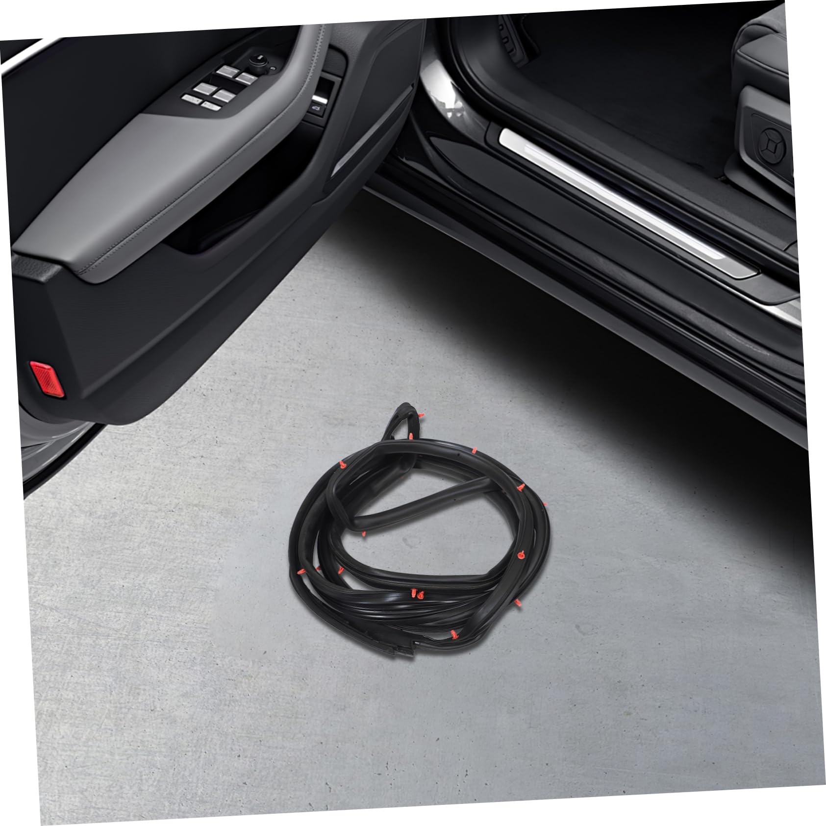 1rollo Protector De Goma para Puertas De Automóviles Sello De Entrada De Caucho Compatible Modelos Fácil Instalación y Resistente Altas Temperaturas