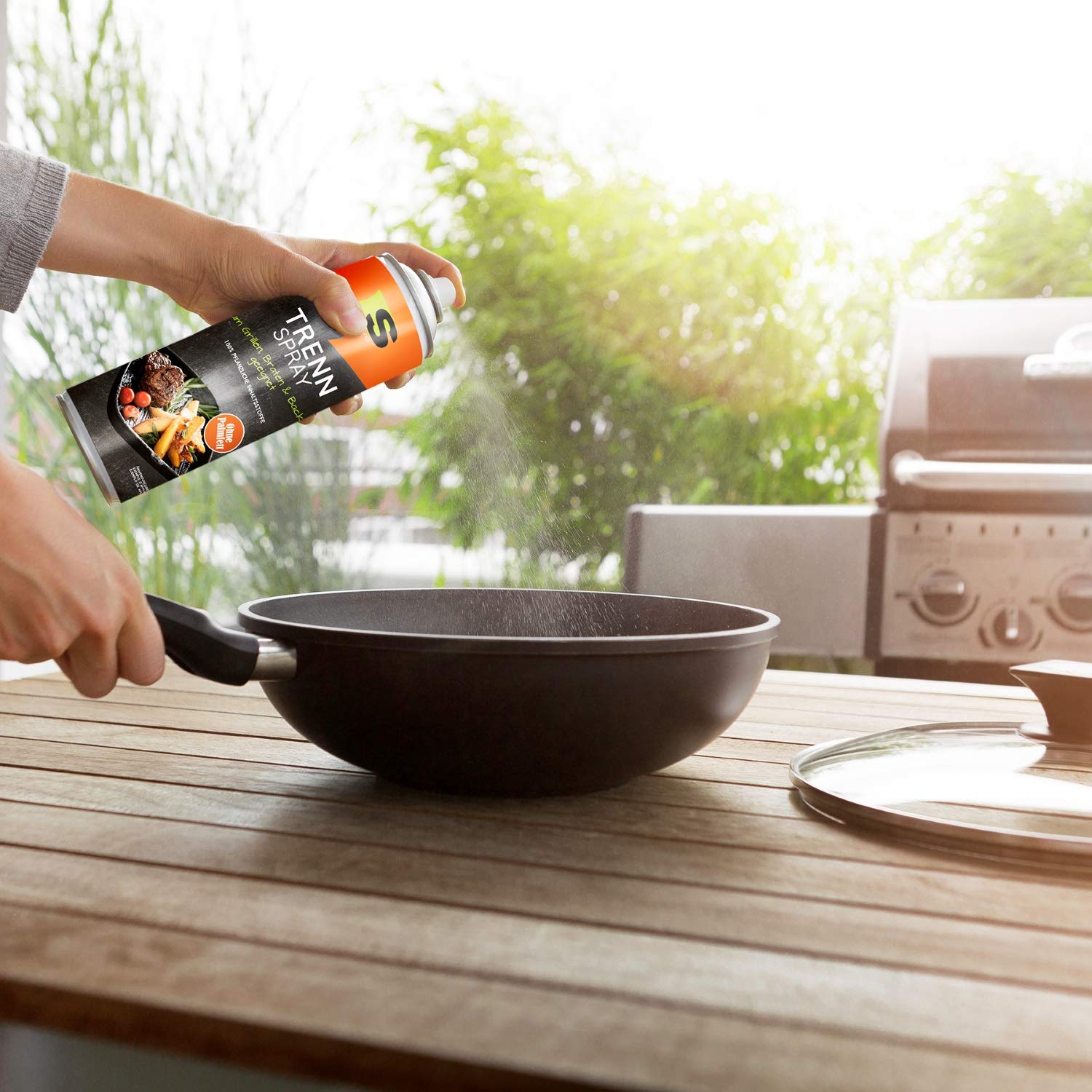 1 x 400ml Spraytive BBQ Trennspray - Zum Grillen, Braten & Backen - Trennfett, Antihaftspray, Non Stick Spray für Weber Grills, Tefal, Plancha Grills, Sandwich Maker
