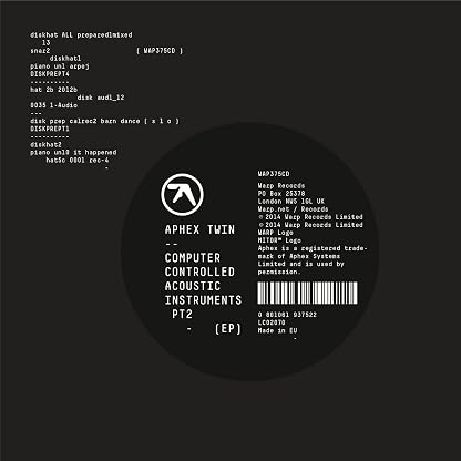 Computer Controlled Acoustic Instruments PT 2 por Aphex Twin — capa do álbum