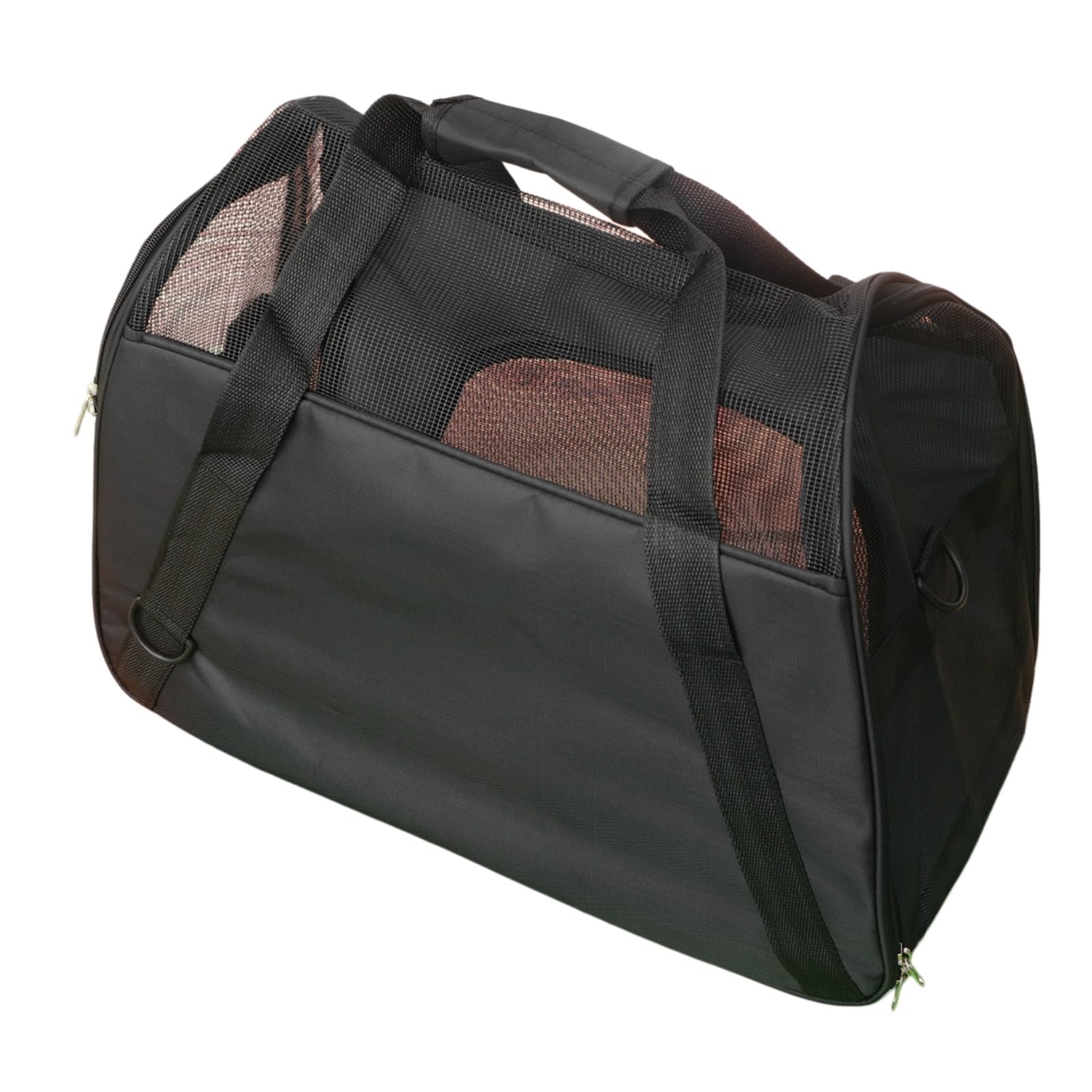 Veslyn Pet Travel Bag Portable Mesh Carrier For Cats, Dogs & Puppies, Large Comfortable Breathable Handbag Outdoor Storage Transport-black
