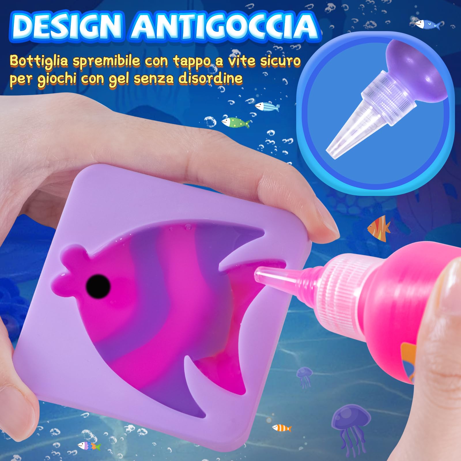 Thedttoy Magic Water Elf Kit Elfo Magico dell'Acqua Che Cambia Colore,22 Pz Gel Magico per Acqua per Bambini,Regalo Creativo per Ragazza di 3 4 5 Anni