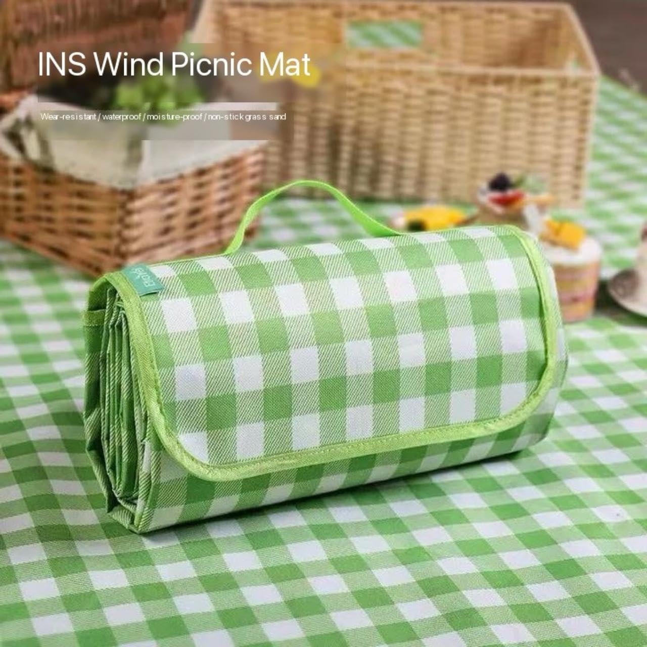 Cheshu Enterprise Big Picnic Mat/Plastic Extra Large Big Beach Outdoor Picnic Blanket Waterproof Foldable Portable Handy Tote for Travel Sports Home Yoga Park Grass Picnic (B0D7LVKNT9) Amazon Price History, Amazon Price Tracker