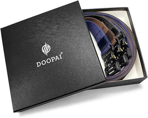 Miniatura 4 de DOOPAI Cinturón táctico para hombre, tela militar de nailon negro con hebilla de liberación rápida, ideal para el trabajo
