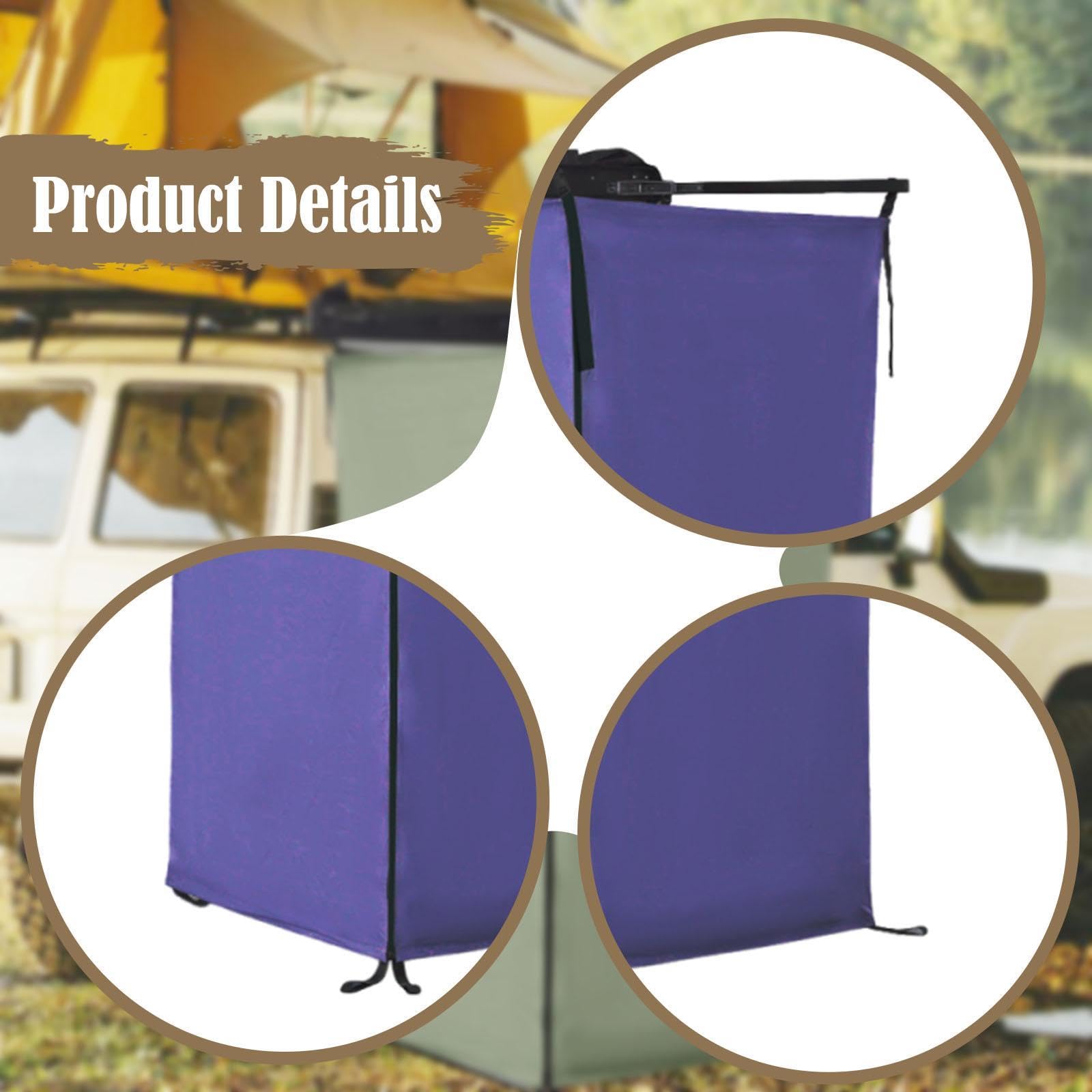 Tenda da Doccia Laterale per Veicoli, Riparo per la Privacy, Bagno, Campeggio, Doccia Esterna Portatile, Bagno per Spiaggia, Auto, SUV, Furgone