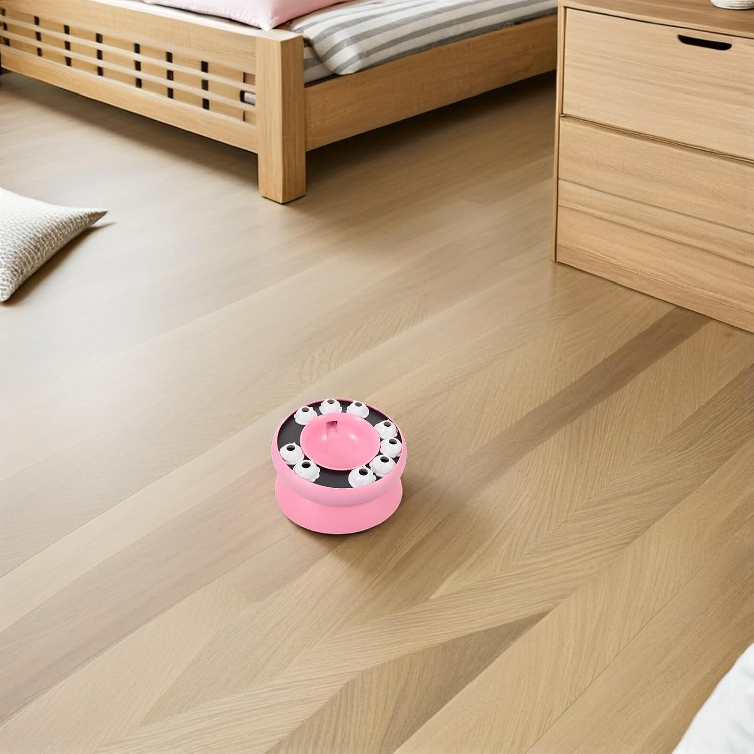 Mobestech Slow Feeder Cat Bowl Slow Feeding Puzzle Plastic Anti-gulping for Kittens and Cats Pink