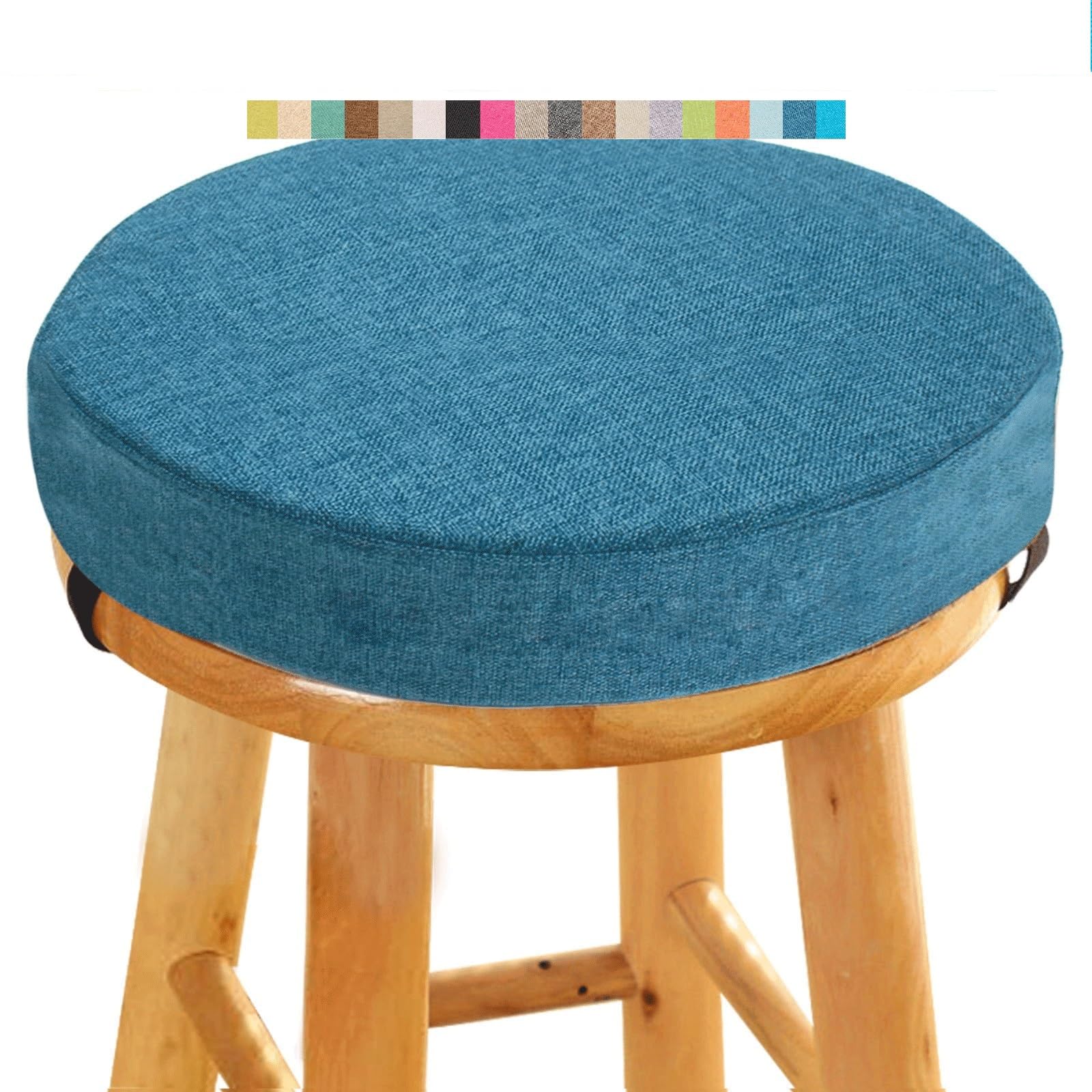 uyeoco Stuhlkissen Rund, 30cm/35cm/40cm/45cm/50cm,für Esszimmer Küche Gartenstühle Dick rutschfest für den Innen/Außenbereich Boden Sitzkissen Matte Bürostuhl Kissen Waschbar(A11,30x5CM/11.8x2inch)
