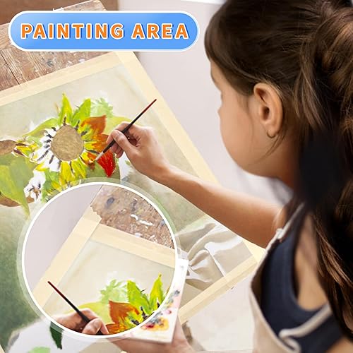 Miniatura 6 de Cinta adhesiva a granel, cinta para pintores de 1.88 pulgadas x 3 rollos (total de 180 yardas), color beige, multisuperficie, de uso general,