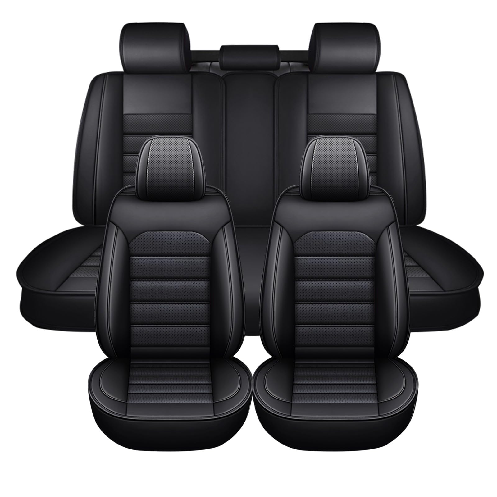 Generisch Autositzbezüge für 𝖠𝗎𝖽𝗂 A4 Avant 2015-2024 Sitzbezug,Wasserdichtes VerschleißFest Leder Full Set Auto Sitzschutz,Sitzbezüge Vorne und Hinten 5-Sitze Auto-Schonbezüge