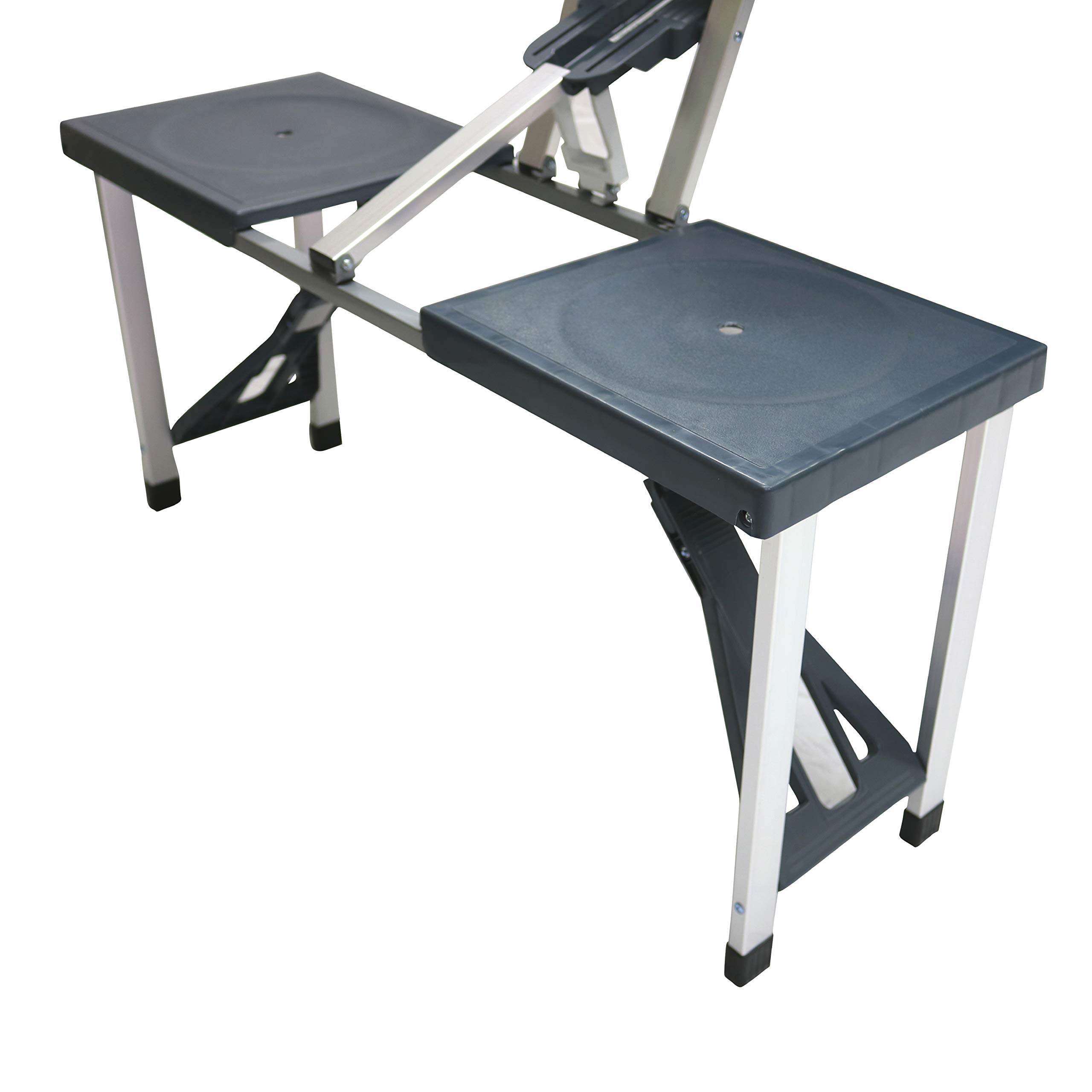 Cao Tavolo da picnic con valigia da campeggio, Blu (Grigio), 85 x 65 x 67 cm