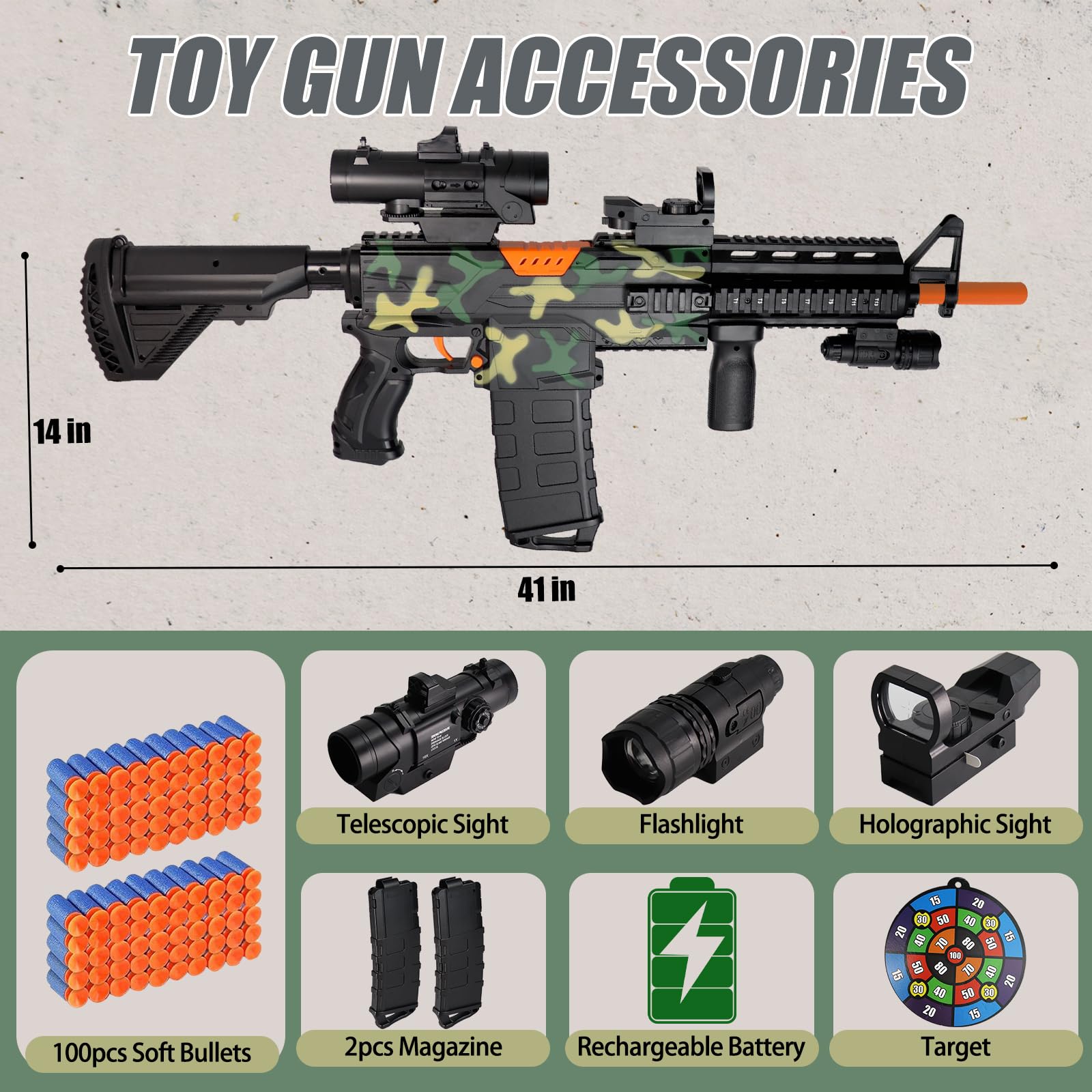 Uzi Nerf Nerf Guns For Kids Realistic Toy Foam Blaster Gun - Electric ...