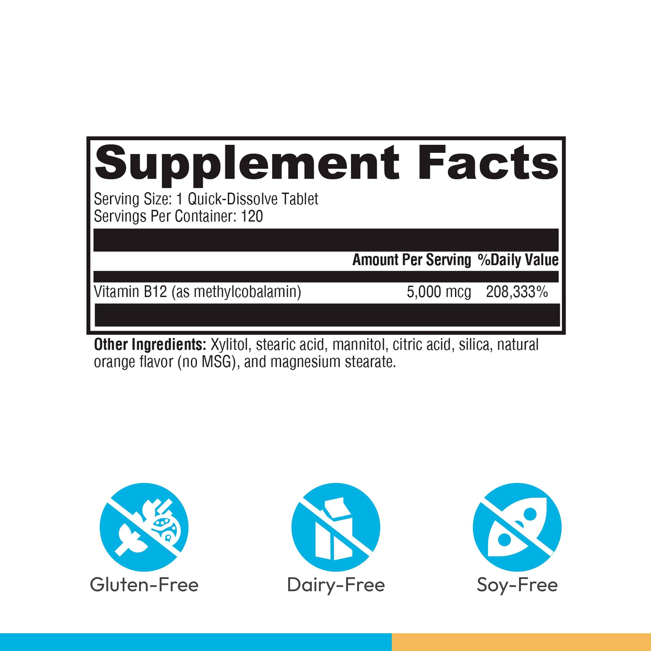 XYMOGEN Methylcobalamin, 120 Quick-Dissolve Tablets — Amazon image 2